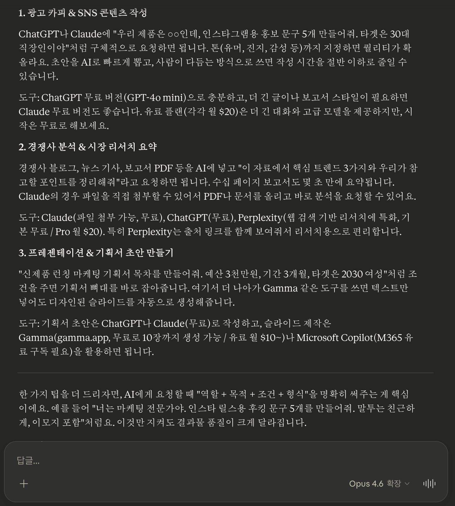 Claude 실무 조언