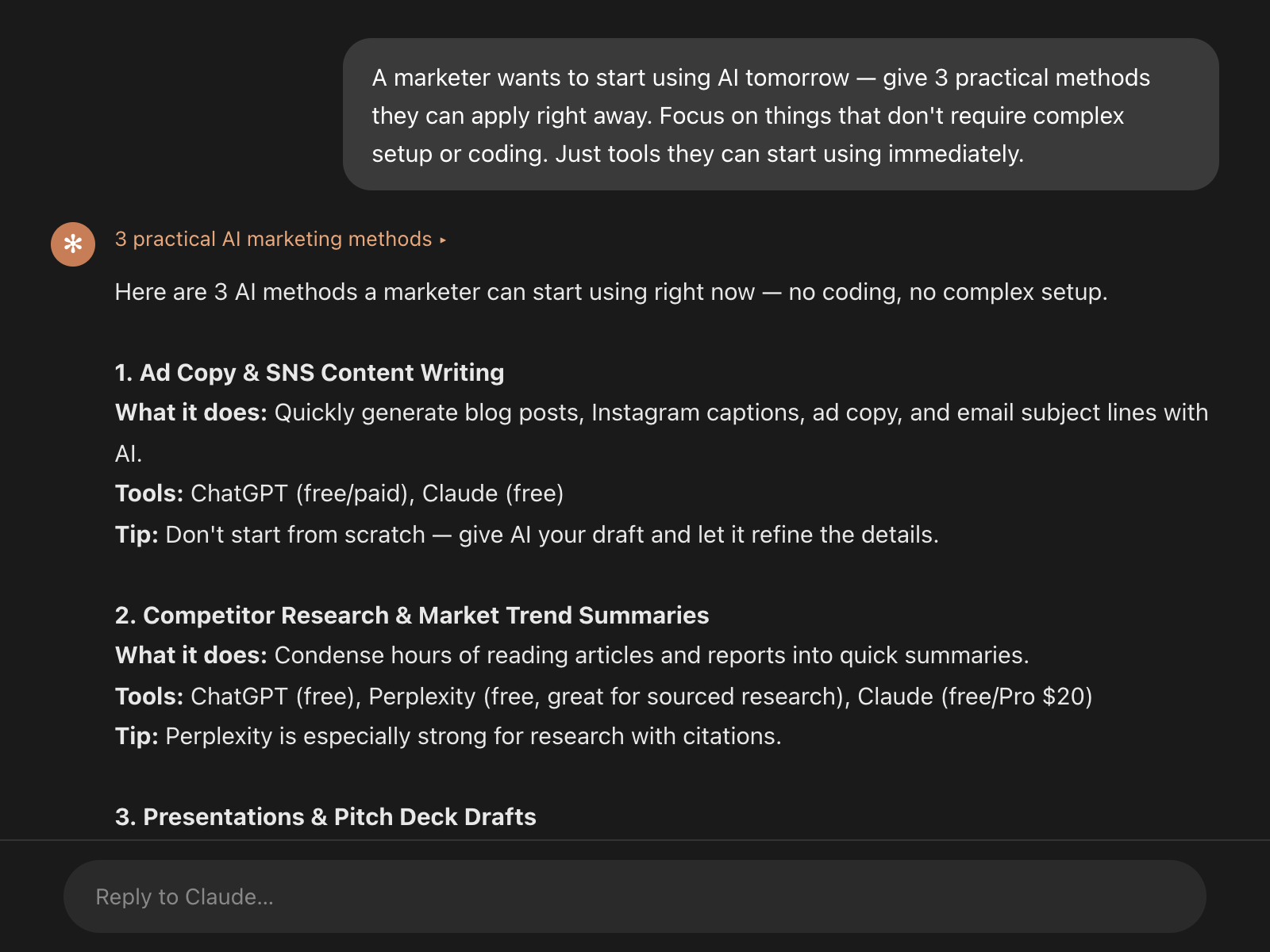 Claude practical advice