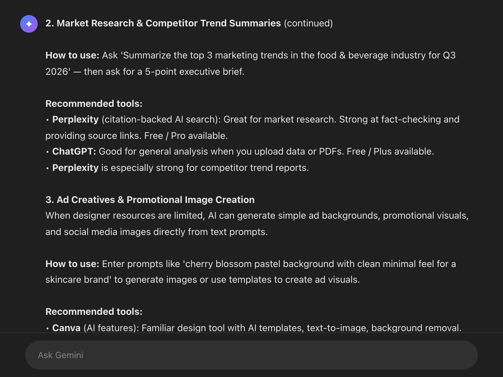 Gemini practical advice 2