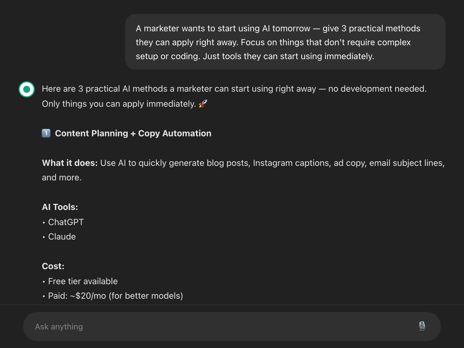 ChatGPT practical advice 1