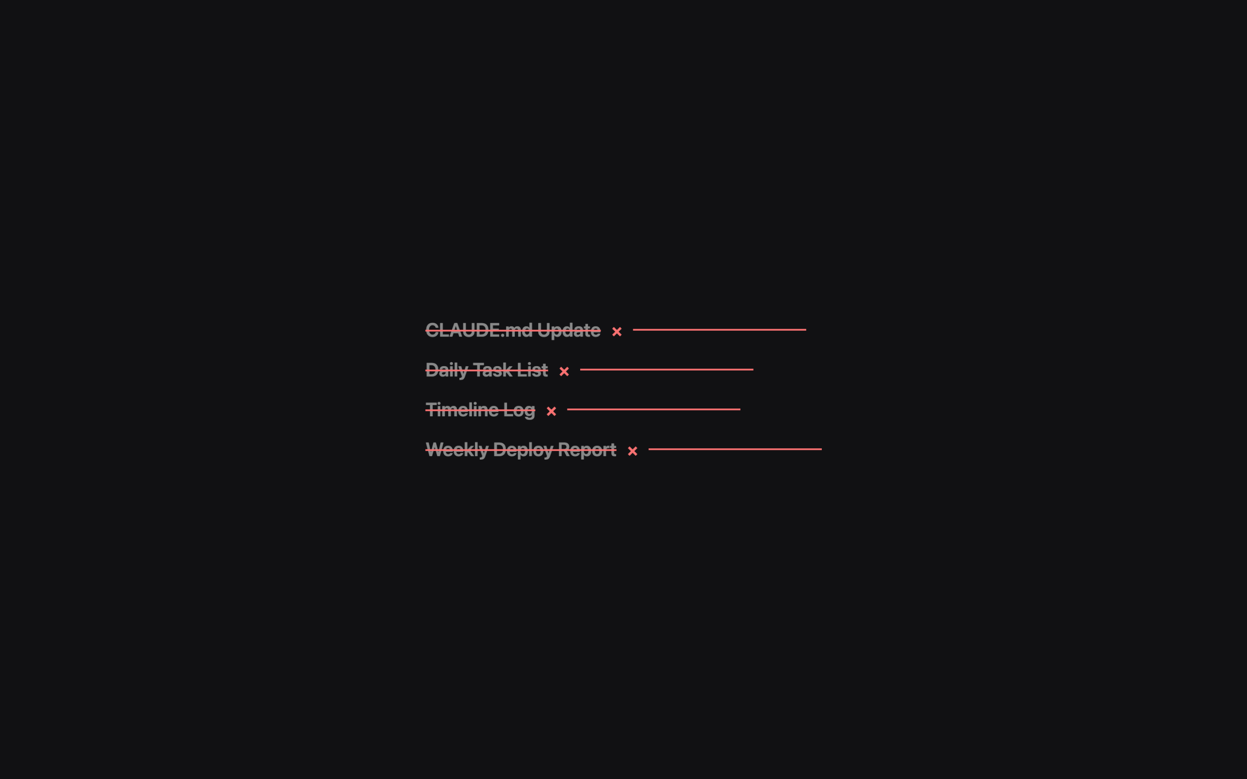 Four manual tasks automated — outro screen